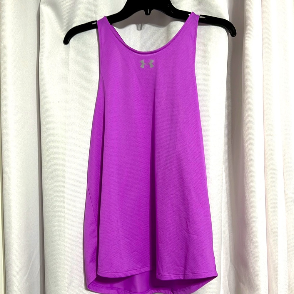 Ladies Under Armour Heat gear tank L purple